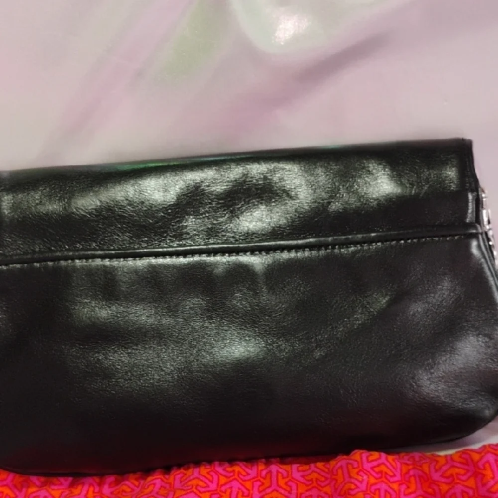Tory Burch Black Leather Crossbody Bag with Chain Strap